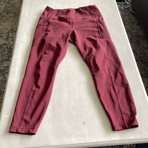 Burgundy leggings
